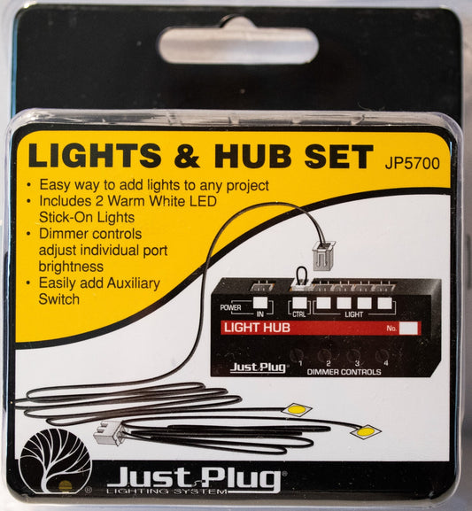 Woodland Scenics #785-JP5700 Just Plug(TM) -- Lights & Hub Set (Warm White)