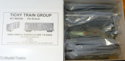 Tichy Train Group #6034D (6 Pack) USRA SS Clone 7/8 Ends, CP Decals (Kit Form)