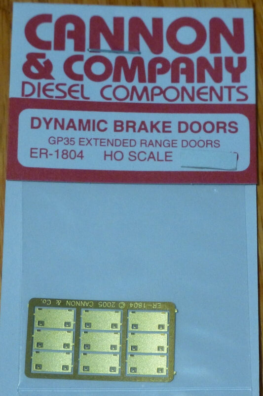 Cannon & Company HO #1804 Dynamic Brake Doors for: GP35 Extended Range Doors