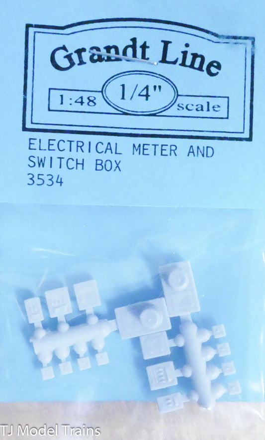Grandt Line O #3534 Eletrical Meter -- With Switch Boxes (Plastic)