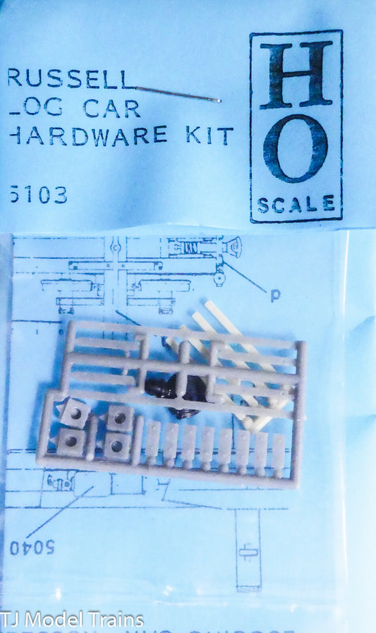 Grandt Line HO #5103 Russell Log Car Hardware (Plastic Parts)