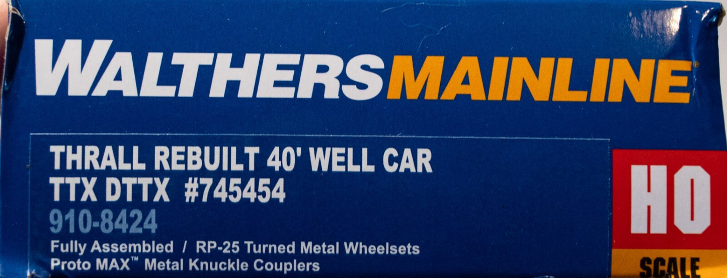 Walthers HO #910-8424 Thrall Rebuilt 40' Well Car - Ready to Run. -- TTX DTTX #7