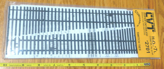 Central Valley HO #2701 Curvable Switch Ties #7 (Code 55, 70, or 83) Left Hand