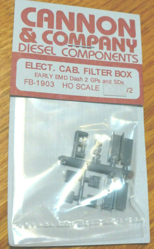 Cannon & Company HO #1903 Elect. Cab. Filter Box for:Early EMD Dash 2 GPs & SDs