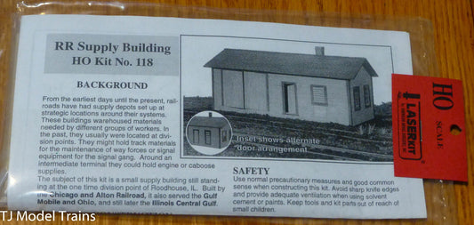 American Model Builders, Inc HO #118 Railroad Supply Building (Laser Wood Cut)