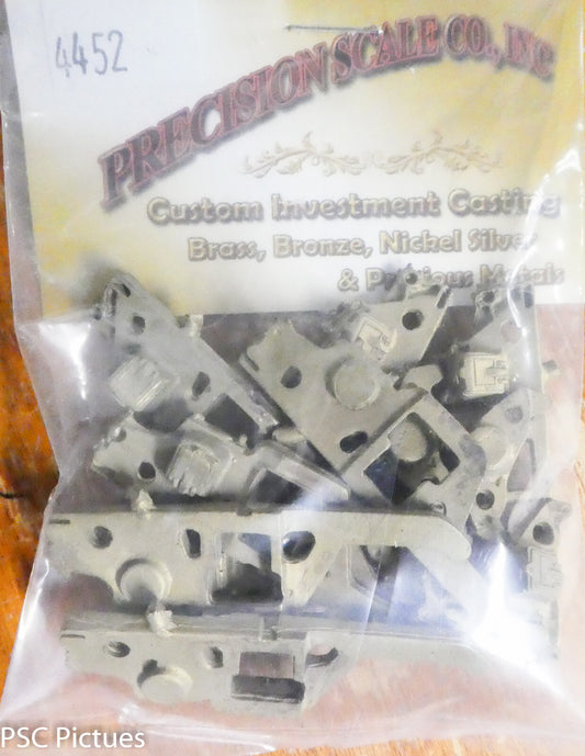 Precision Scale O #4452 Sideframes, Buckeye Heavy Duty Tender Tk for 9001 (Brass