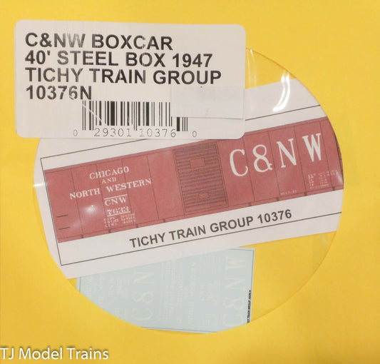 Tichy Train Group #10376N C&NW BOXCAR 40' STEEL BOX 1947 (Decal)