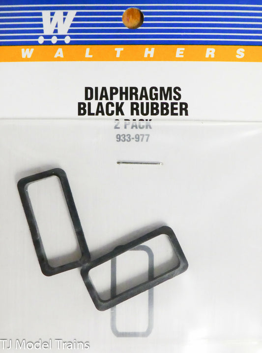 Walthers HO #933-977 Diaphragms (Black Rubber) for: Passenger Cars