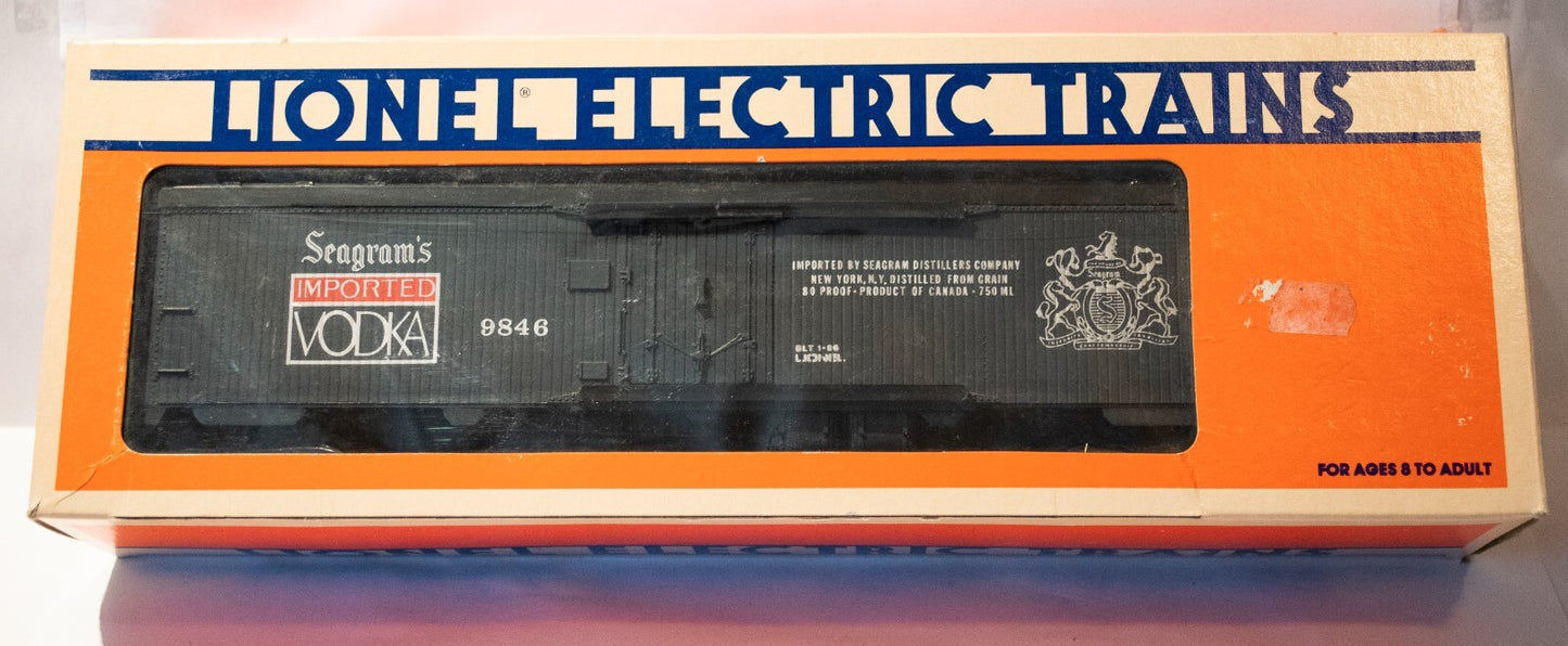 Lionel O Scale (Used) #6-9846 Seagram's Vodka Billboard Reefer