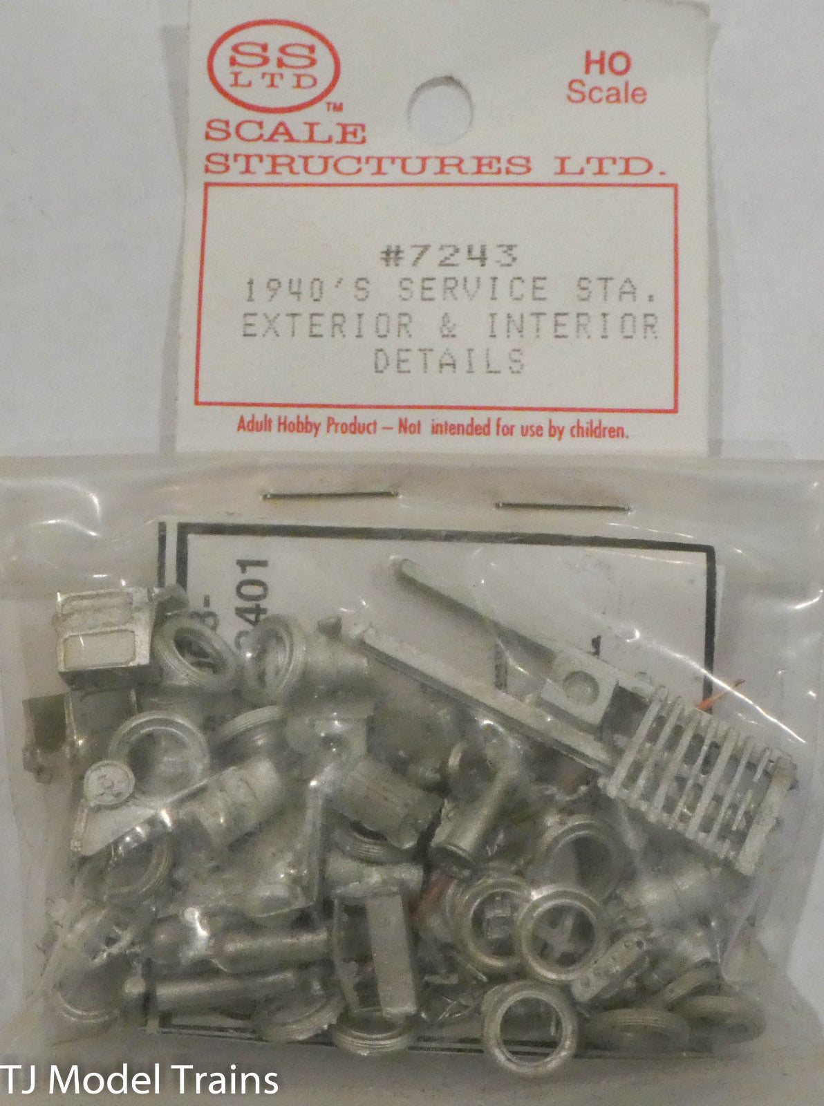 SS Ltd. HO #7243 (1940's Service Sta. Exterior & Interior Details) (Cast Metal)