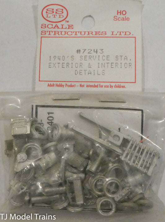 SS Ltd. HO #7243 (1940's Service Sta. Exterior & Interior Details) (Cast Metal)