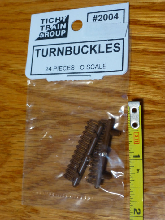 Tichy Train Group O Scale #2004 Turnbuckles pkg(24; Rust-Colored Styrene, Cored