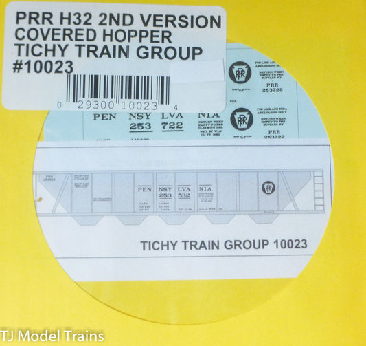 Tichy Train Group #10023 Decal for: Pennsylvania Railroad H32 Covered Hopper (gr