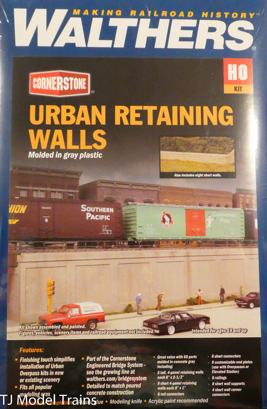 Walthers HO #933-4562 Urban Retaining Walls