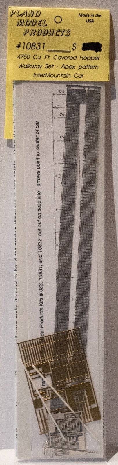 Plano #10831 4750 Cu. Ft. Covered Hopper Walkway Set -Apex Pattern Intermountain