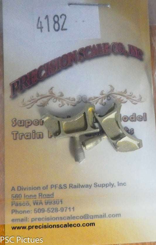 Precision Scale O #4182 Reservior Brackets, Air, PRR Pilot Mount (Brass Castings