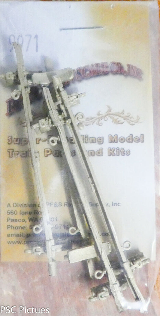 Precision Scale 1/2" Scale #9971 Beams w/Shoes for: #9876 Truck, (Brass Casting)