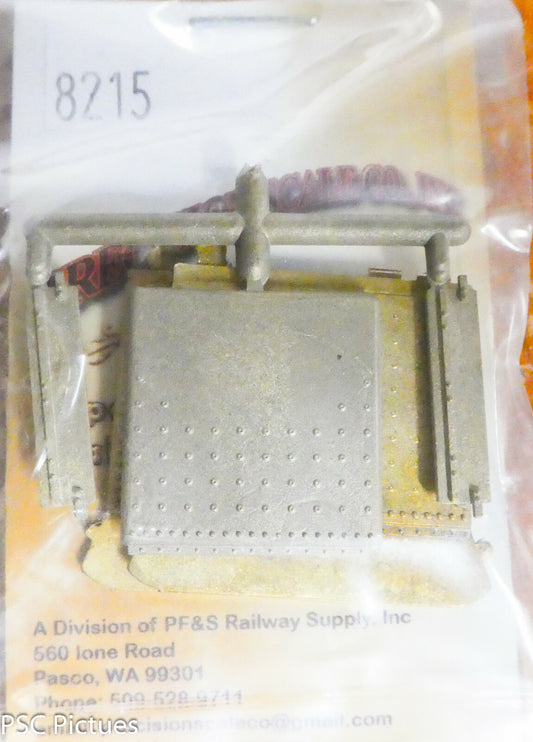 Precision Scale O #8215 Firebox Front, Ashpan Door & Sides for Wagon Top Boiler