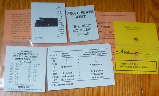 A-Line HO #13111   / E-Z Read Modelers Scale Labels