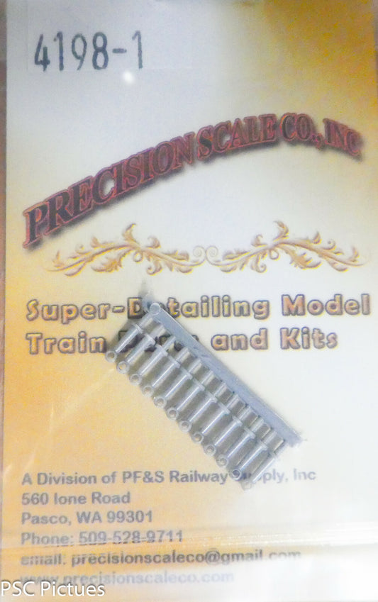 Precision Scale O #4198.1 Stanchion, for: 8" Handrail (Core Size 028th or 7mm)