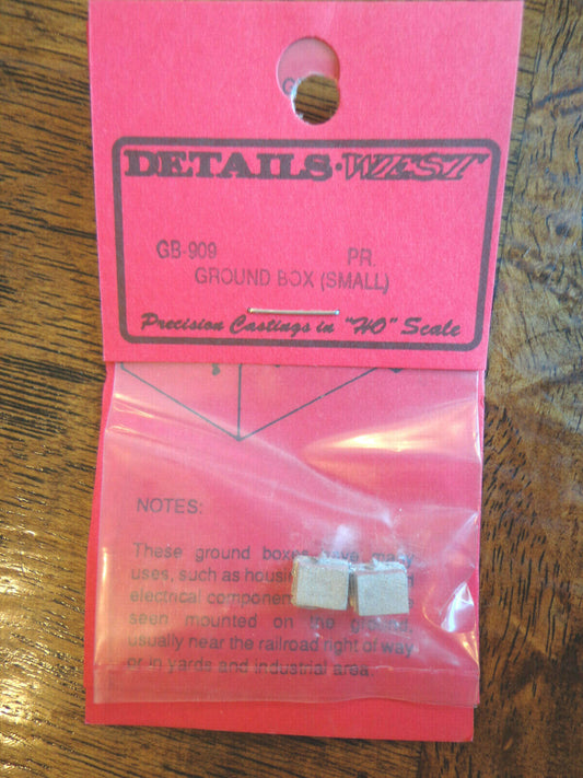 Details West HO #909 Ground Box (Small) White Metal