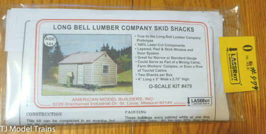 American Model Builders O #479 Long Bell Lumber Co. Skid Shacks (Laser Cut)