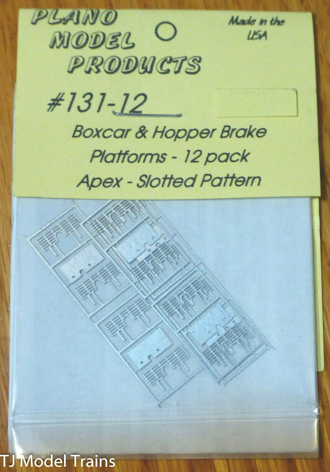 Plano HO #131-12 Boxcar and hopper Brake Platforms 12pk Apex- Slotted Pattern