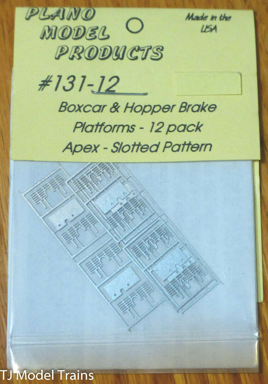 Plano HO #131-12 Boxcar and hopper Brake Platforms 12pk Apex- Slotted Pattern