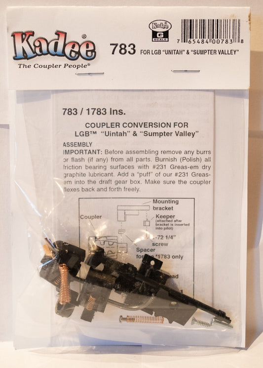 Kadee  #783 Couplers -- For LGB(R) Unitah Railway Locomotives - 1 Pair