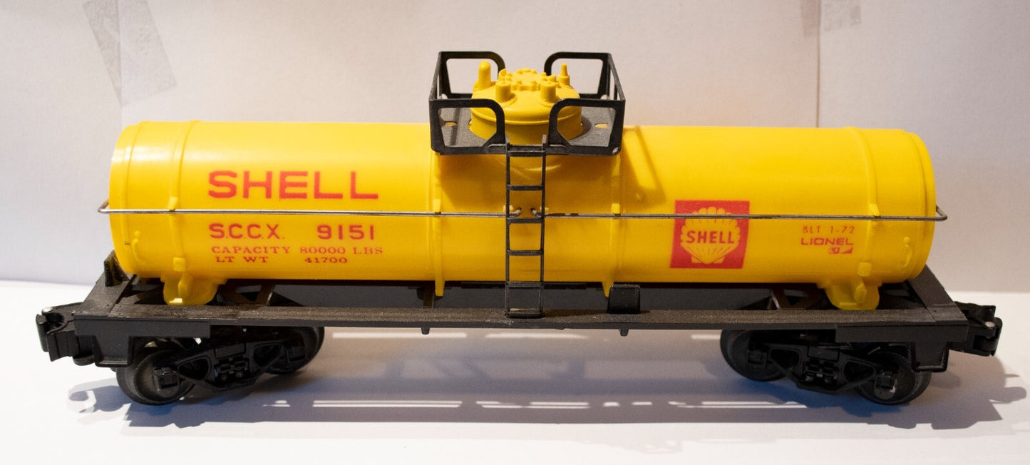 Lionel O Scale  #6-9151 Shell Single Dome Tank Car