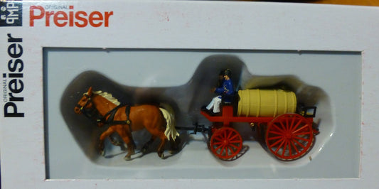 Preiser HO #30426 Emergency - Horse-Drawn Fire Equipment -- Water Wagon