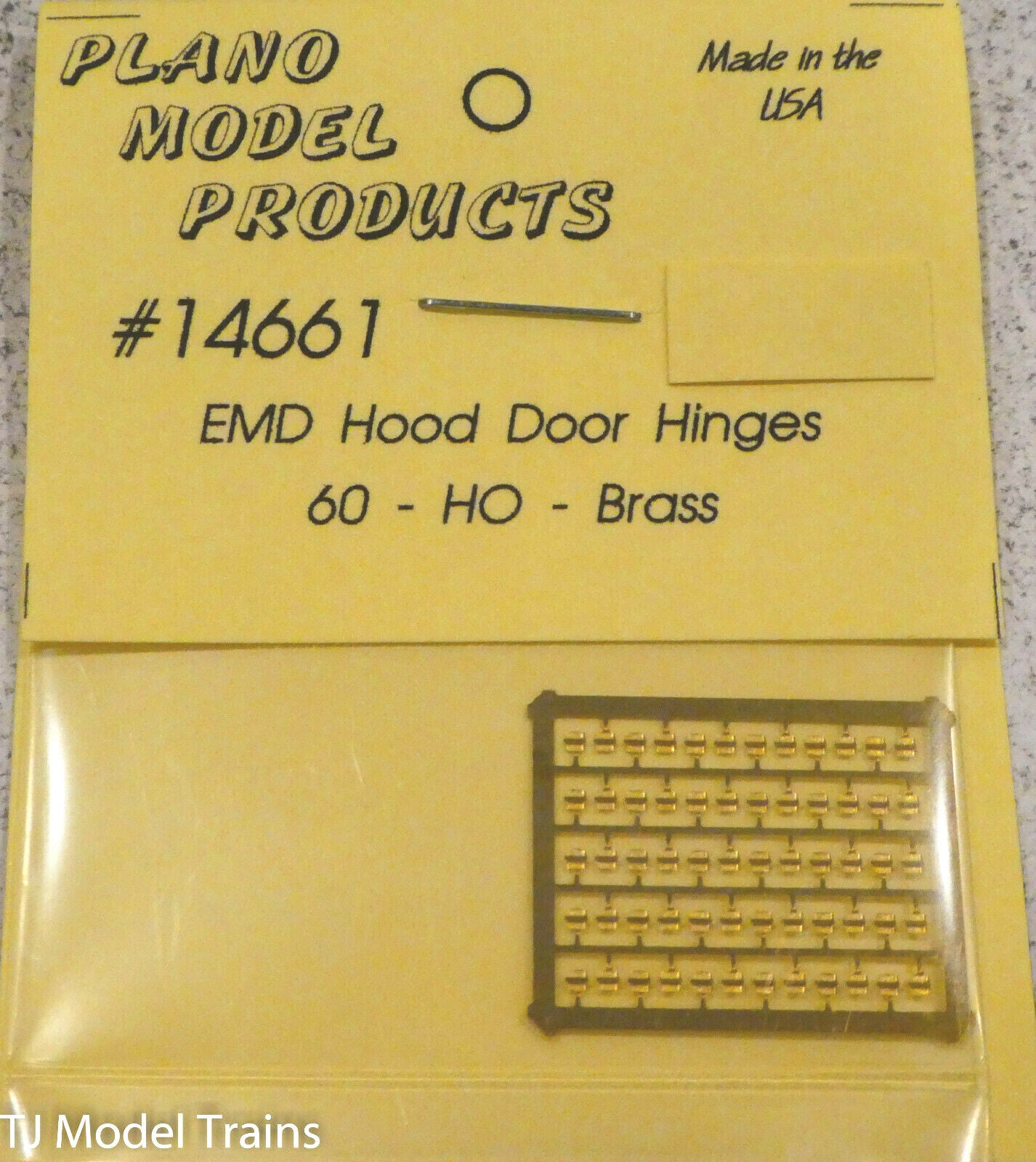 Plano HO #14661 EMD Hood Door Hinges (60) HO Brass Items