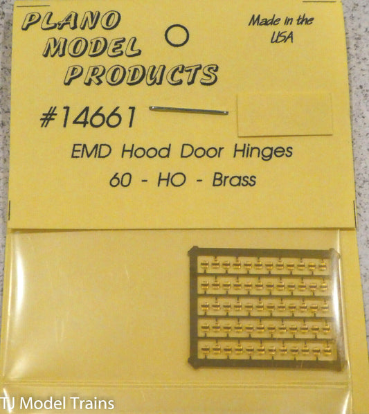 Plano HO #14661 EMD Hood Door Hinges (60) HO Brass Items