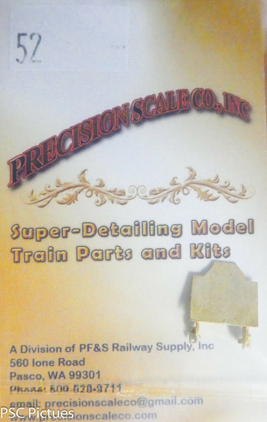 Precision Scale O #052 Bracket, Headlight w/Stamped Stars (Brass Casting)