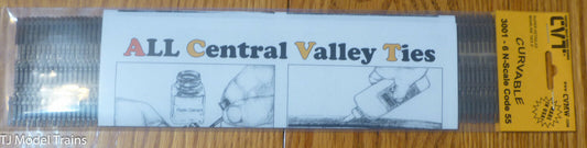 Central Valley N #3001-6 (Mainline Ties 6') Code 55 Brown Ties (Sample Pack)