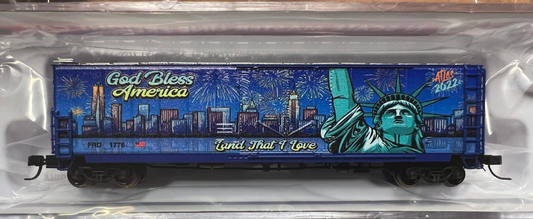 Atlas N Scale #50006164 - Premier 40" PS-1 Boxcar - Light Up 4th of July #1776