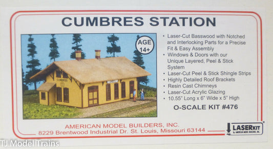 American Model Builders, Inc #476 Cumbres Station (O Scale) Laser Cut Kit (NEW)