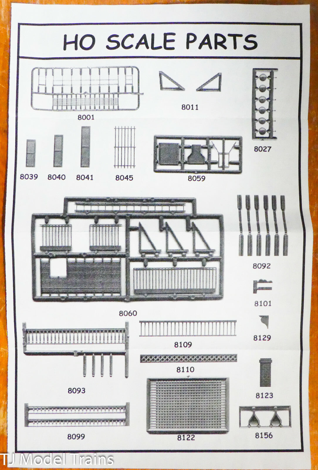 Tichy Train Group #8221 (HO Scale) Structure Part Asst. 43 Diff., 470 Total