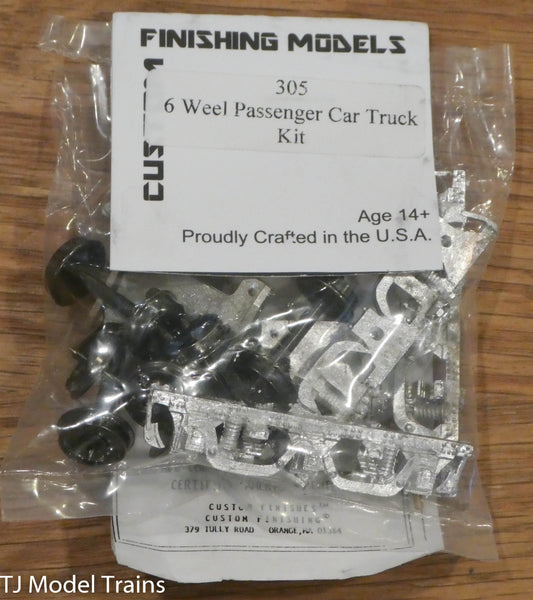 Custom Finishing Models HO #305 Six Wheel Passenger Car Truck Kit