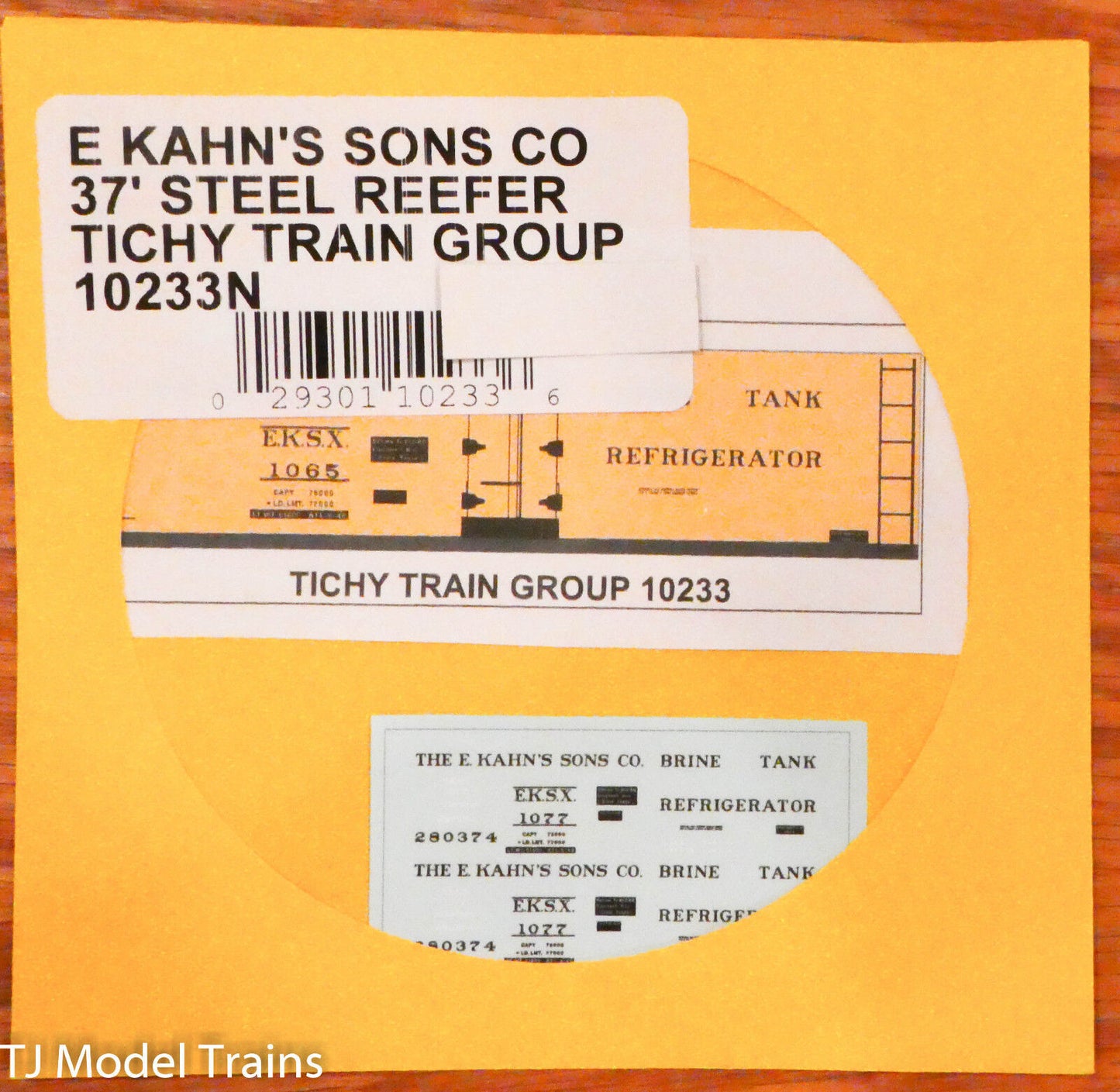 Tichy Train Group Decal #10233N E Kahn's Sons Co. 37' Steel Reefer (Decal)
