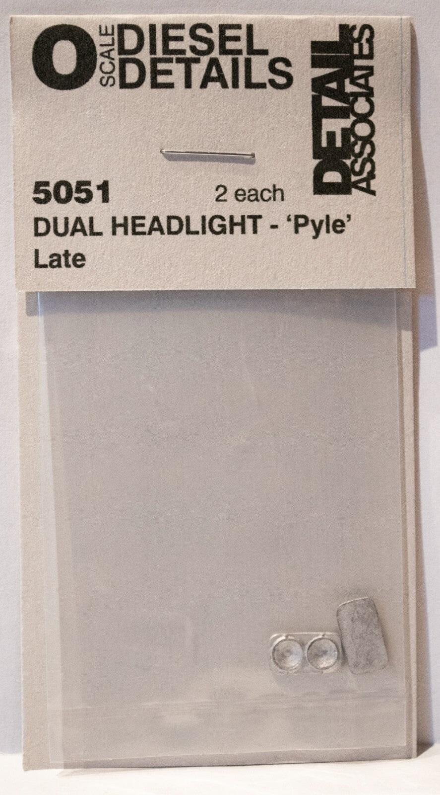 Detail Associates #5051 Pyle Dual Headlight (Pewter) -- pkg(2)