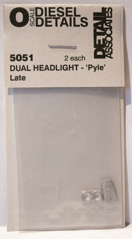 Detail Associates #5051 Pyle Dual Headlight (Pewter) -- pkg(2)
