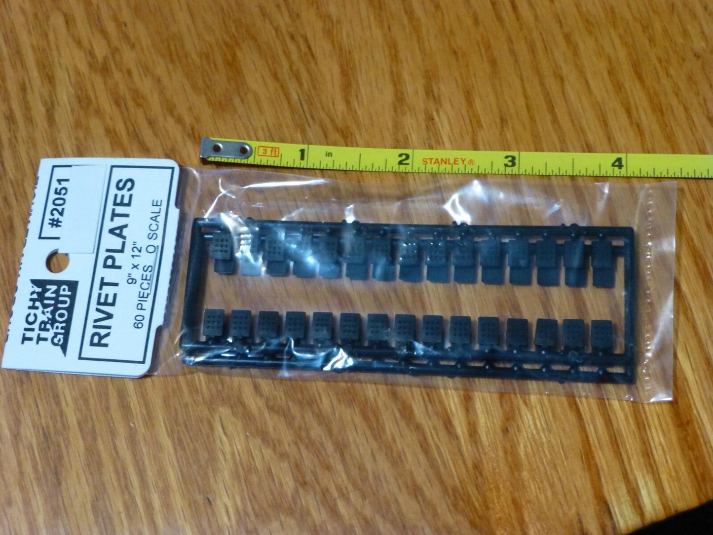 Tichy Train Group #2051 Small Rivet Plate (Styrene) -- Scale 9 x 12" Plate, .015