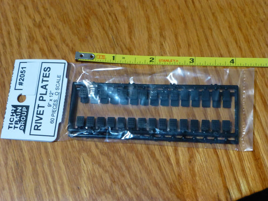 Tichy Train Group #2051 Small Rivet Plate (Styrene) -- Scale 9 x 12" Plate, .015