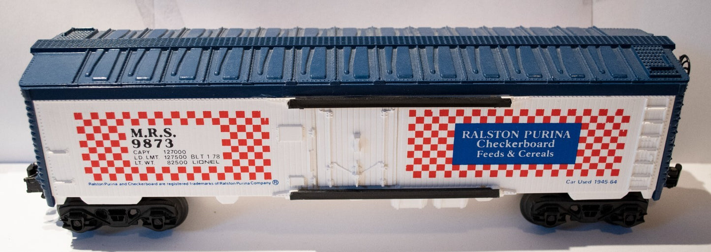 Lionel O Scale  #6-9873 Ralston Purina Billboard Reefer Car
