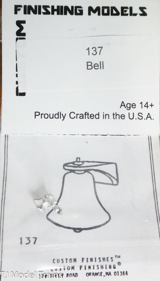Custom Finishing Models HO #137 Bell w/Bracket (White Metal) 1:87th Scale