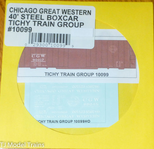 Tichy Train Group #10099 Decal for:Chicago Great Western 40' Single-Door Boxcar