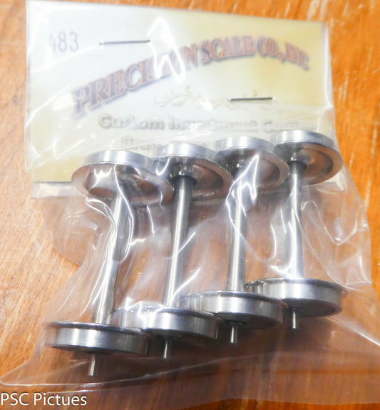 Precision Scale O #483 Wheelt Set, AAR (Pittsburgh, 36" Wheels, Coined and Machi