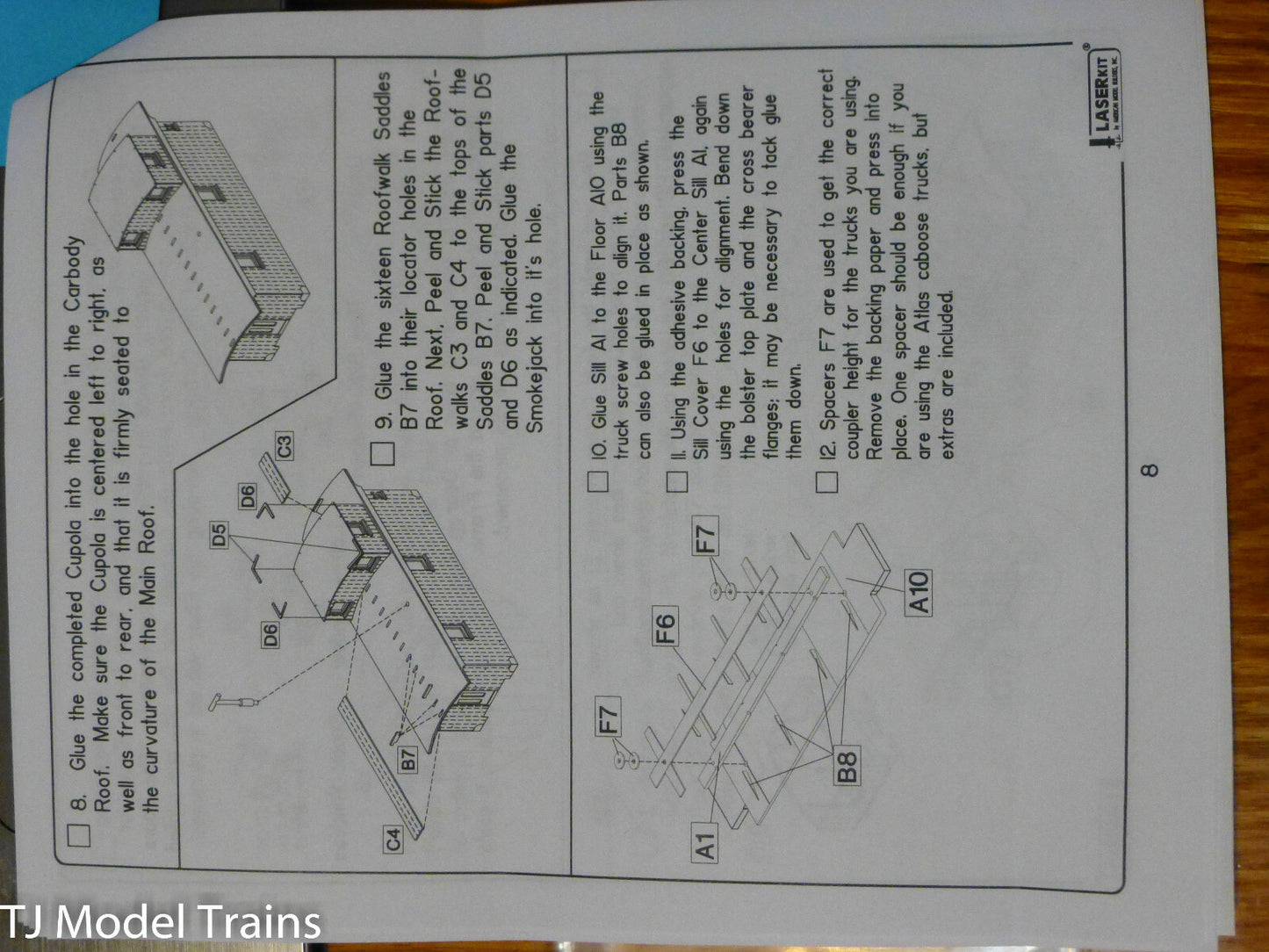 American Model Builders N #553 Northern Pacific 1200 Series Wood Caboose Kit