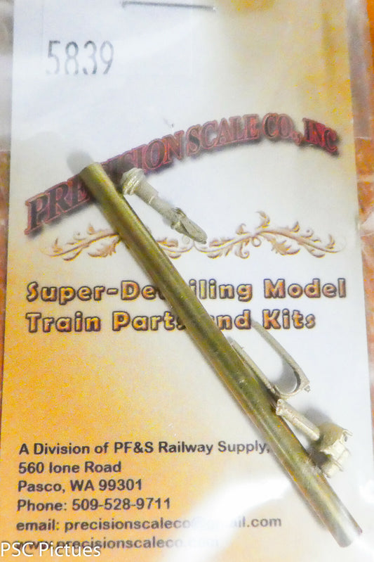 Precision Scale O #5839 Signal Kit, PRR, Light Support Post & Hardware (Brass)